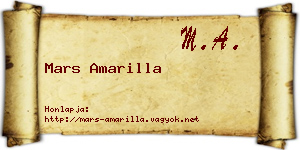 Mars Amarilla névjegykártya
